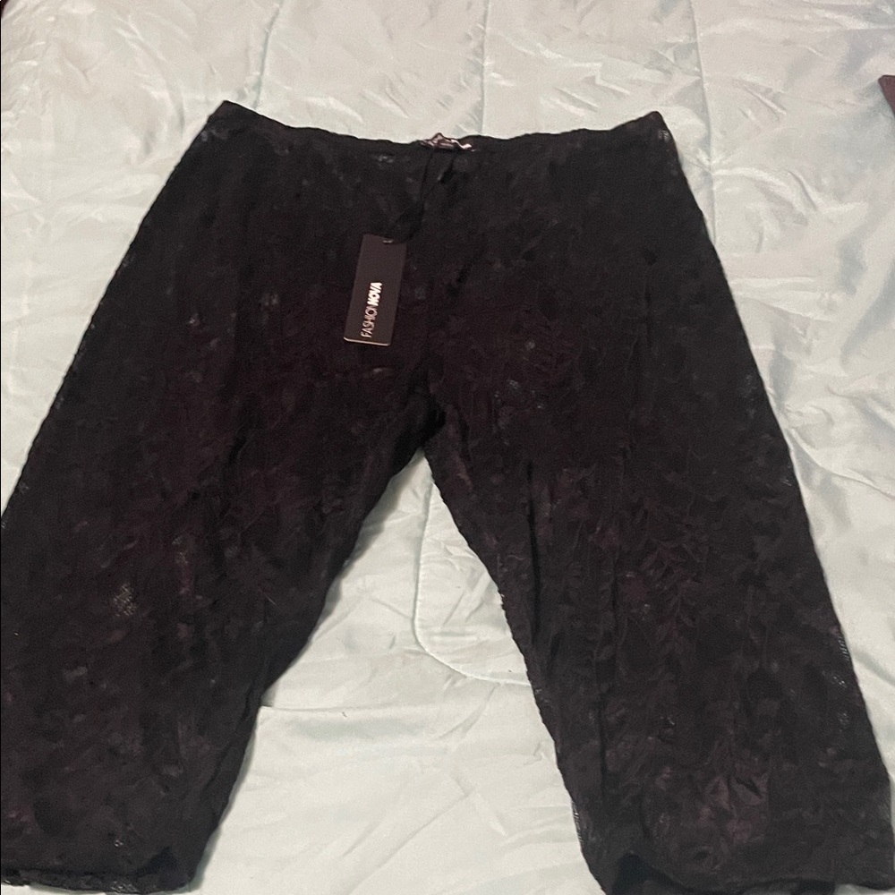 Fashion Nova Black Lace Jeggings